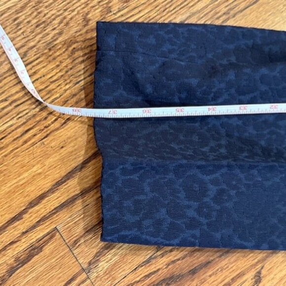 Ann Taylor LOFT Marisa Ankle Brocade Blue Pants Size 14 - Picture 7 of 9